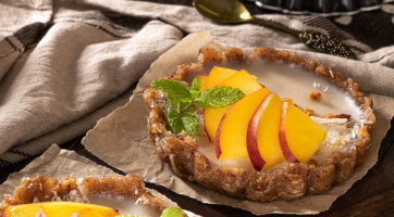 Farm Fresh Raw Peach Tart