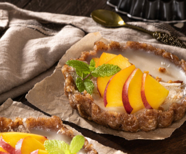 Farm Fresh Raw Peach Tart