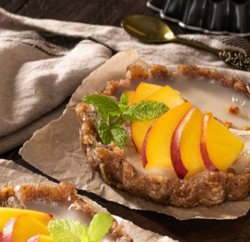 Farm Fresh Raw Peach Tart